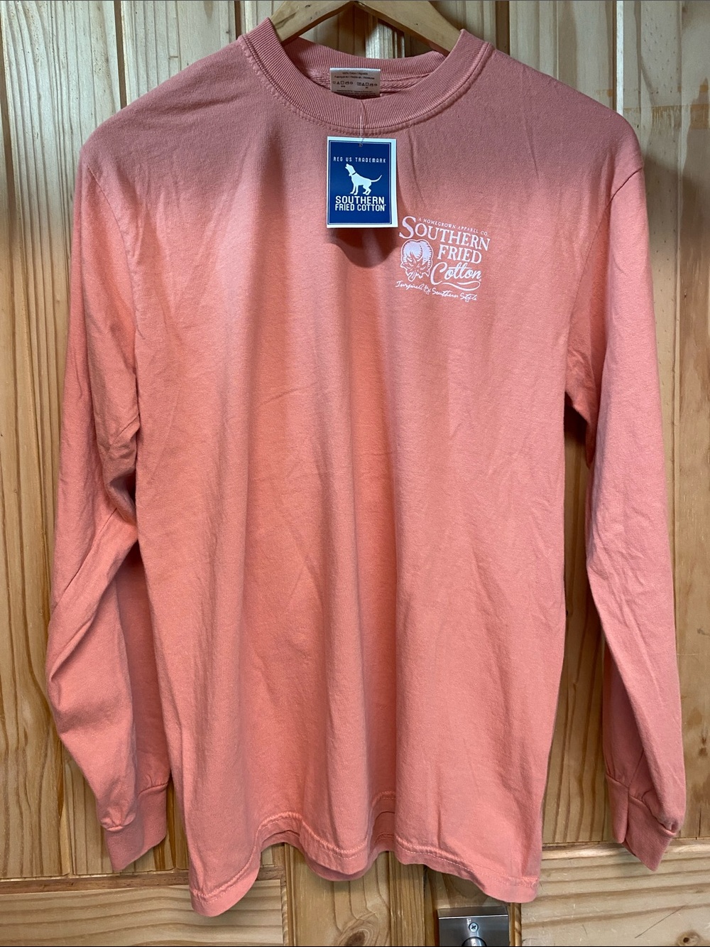 Southern Fried Cotton Men's Crewneck Sweater - Coral
